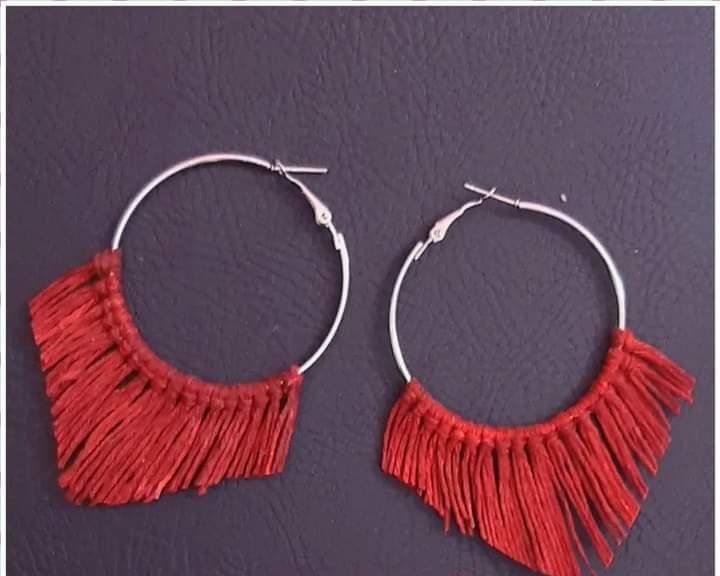 Crochet Hoop Earrings