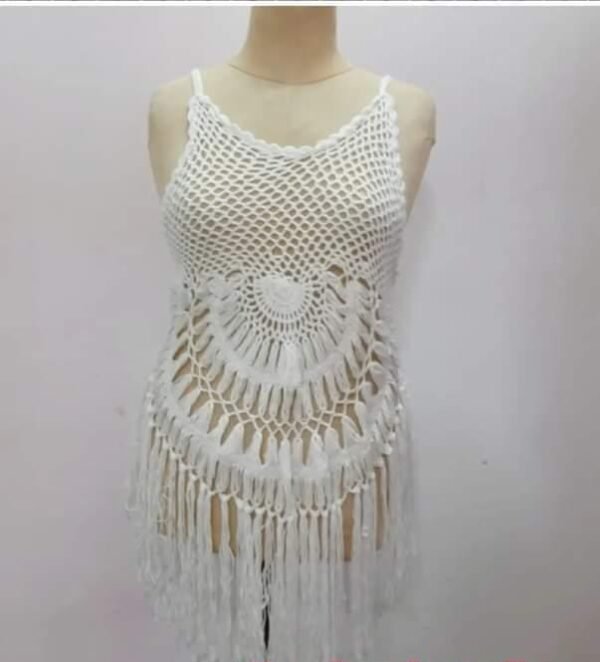 Handmade Crochet Top with Turkish Cotton and Tricot - Image 3