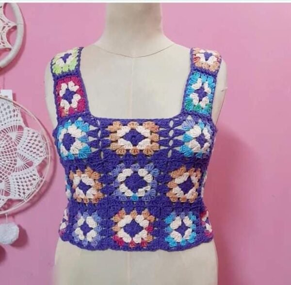 Handmade Crochet Top with Turkish Cotton and Tricot - Image 8