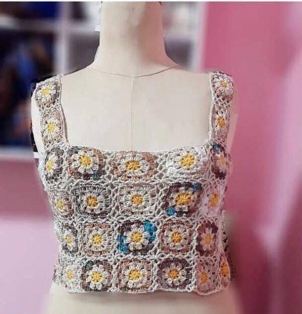 Handmade Crochet Top with Turkish Cotton and Tricot - Image 9